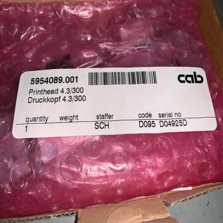 CAB 5954089 Thermal Printhead 300dpi CAB A4.3+ OEM